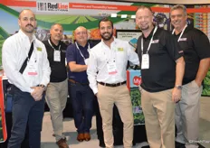 The team of Redline Solutions is talking with their customer Exp Group LLC. From left to right: Erik Carrillo, Marc Garibaldi, Emil Serafino, Anthony Serafino, Adrian Down and Greg Emery.